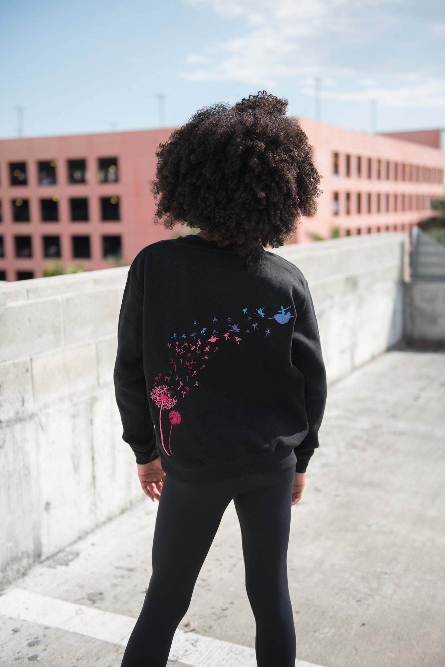 Dancing Dandelions Embroidered Sweatshirt